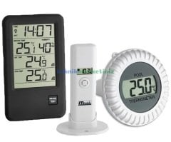 Kablosuz, Telsiz 3 Ayrı Nokta İç Ortam + Dış Ortam ve Havuz Termometresi TFA Dostmann MALIBU 30.3053.IT TM832.1018.IT