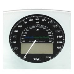 Dijital ve Analog Göstergeli (Takometre Stili) ''Swing'' Tartı, Baskül TFA Dostmann 50.1003.02 TM832.3003.02