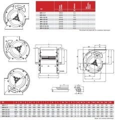 BRV 12/12 Çift Emişli Alçak Basınçlı Radyal Fan