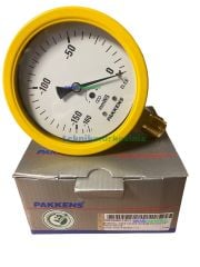 Ø100mm -160/0 mmWS Alttan Bağlantılı Kapsül Diyaframlı Vakummetre, Vakum Göstergesi Kurutip G1/2'' CL1,6 PAKKENS