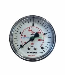 Ø63mm 0-16 Bar Arkadan Bağlantılı G1/4'' inç Genel Amaçlı Kurutip Manometre, Basınç Göstergesi CL2,5 PAKKENS