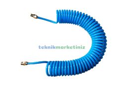 1/4'' - 1/4'' Rekorlu Poliüretan Esnek Spiral Pnömatik Hortum