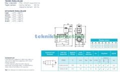 1/4'' Normalde Kapalı Genel Maksat Solenoid Vana TORK S1060.01.018 (0 - 16 BAR), Mini Bobin (Düşük Watt Güç Tüketimi) Serisi (1,8mm Orifis)