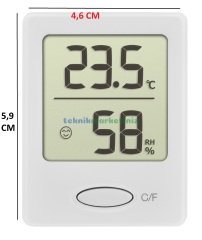 Dijital Termometre-Higrometre, Konfor Göstergeli, Ortam, Oda, Mekan Sıcaklık ve Nem Ölçer TFA Dostmann 30.5041.02 TM832.1133.02