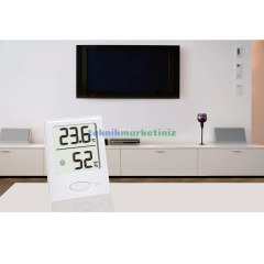 Dijital Termometre-Higrometre, Konfor Göstergeli, Ortam, Oda, Mekan Sıcaklık ve Nem Ölçer TFA Dostmann 30.5041.02 TM832.1133.02