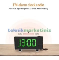 Projeksiyonlu, FM Radyolu, USB'li Telefon Şarj İşlevli, Alarmlı Masa Çalar Saati TFA Dostmann 60.5015.04 TM832.2145.04