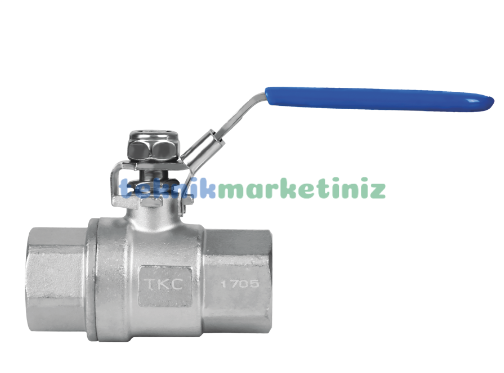 Paslanmaz 304, Dişli İki Parçalı Paslanmaz Küresel Vana AISI SS304 ( Buhar Vanası )