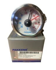 Ø60mm -30/+60 C° Tek Elektrik Kontaklı Termometre, Gaz Dolgulu Sıcaklık / Hararet Ölçer, Arkadan Bağlantılı Panotip PAKKENS Microtac